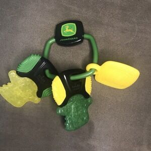 John Deere Crank 'Er Up Teether Keys BPA Free 3M+